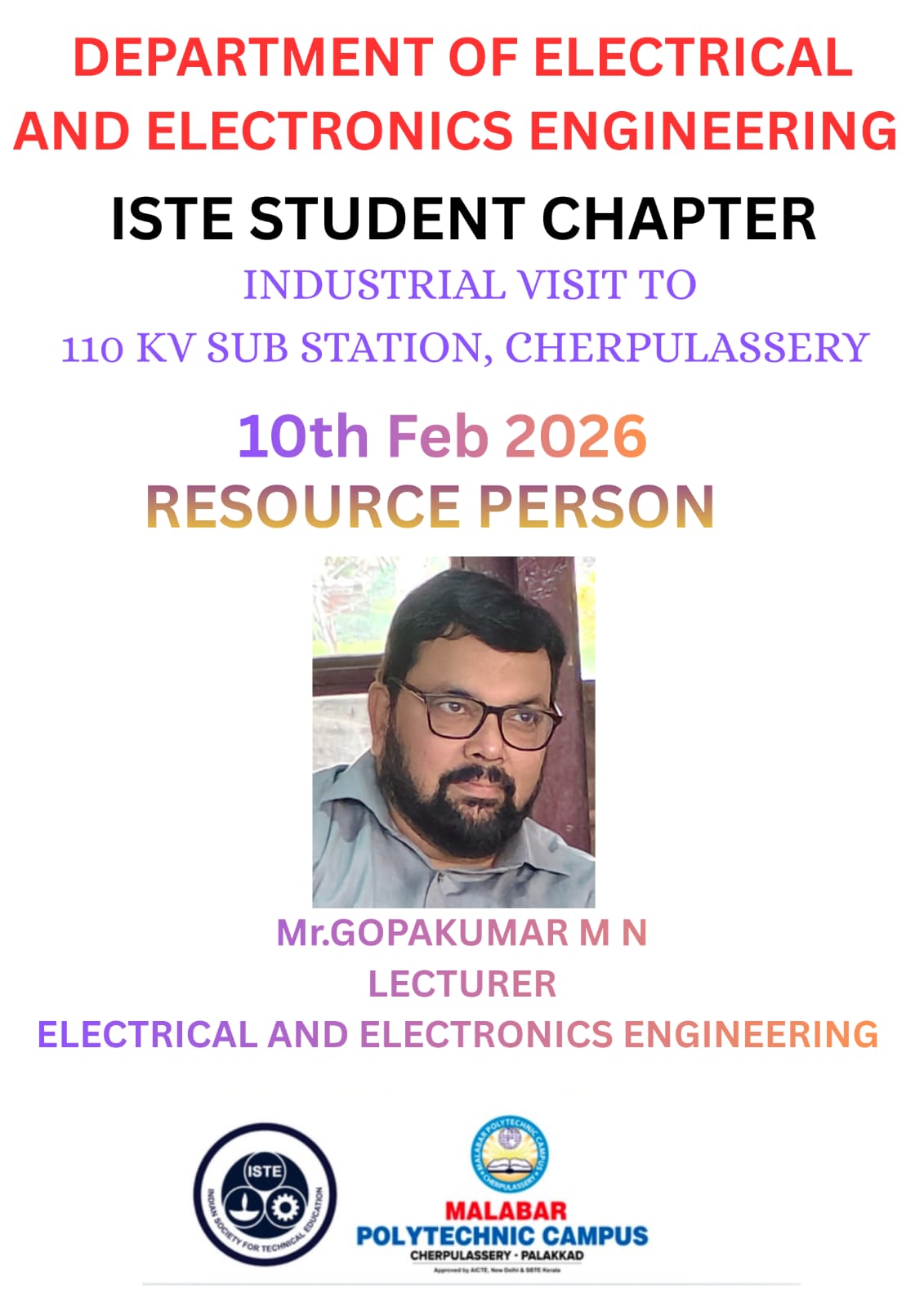 ISTE STUDENTS CHAPTER INDUSTRIAL VISIT 2026