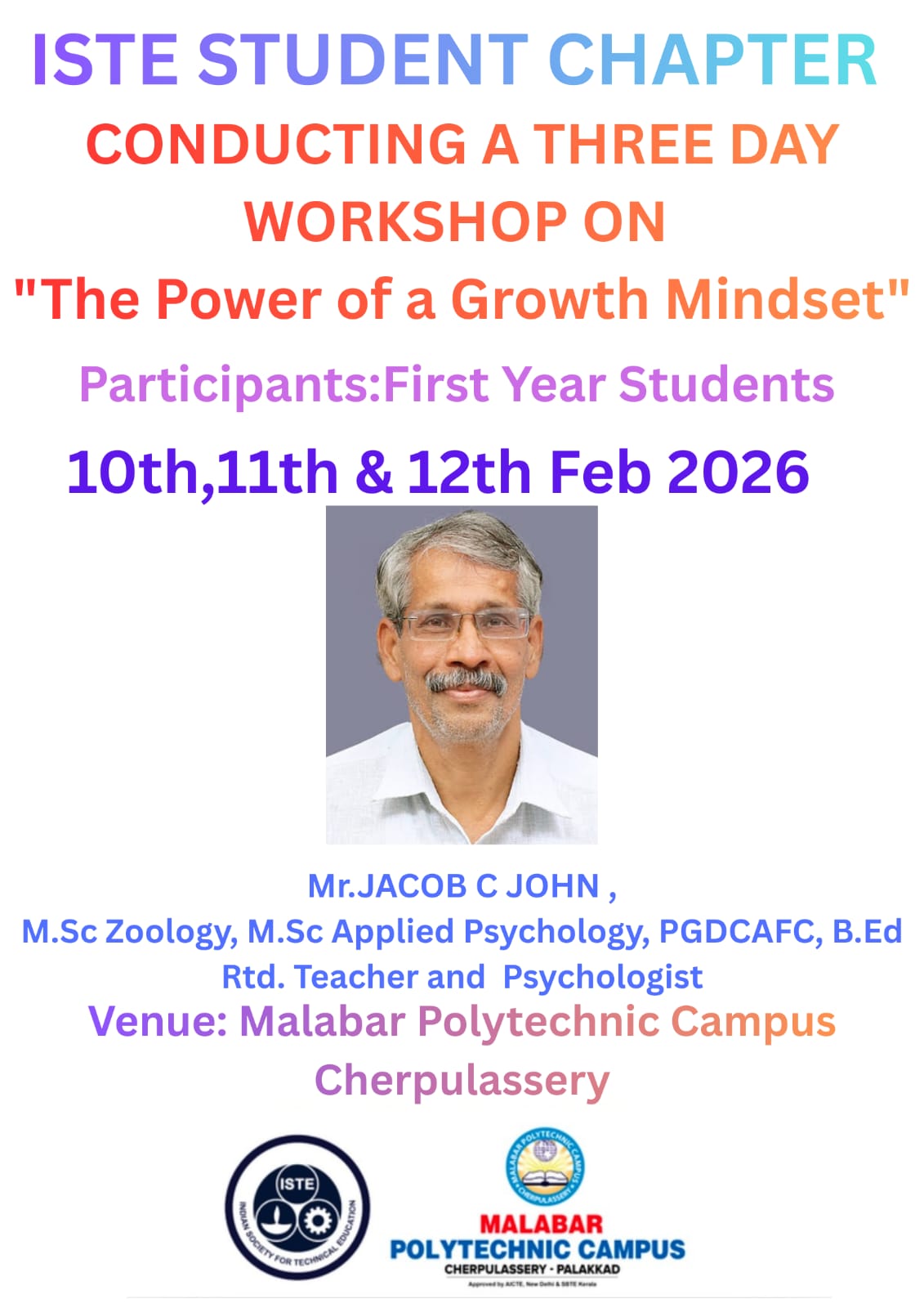 ISTE 3 DAYS WORKSHOP